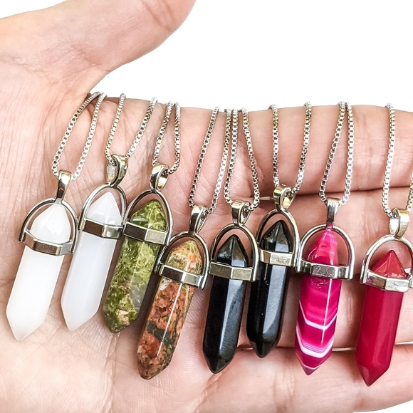 925 Sterling Silver Gemstone Necklace - Picture 5 of 8